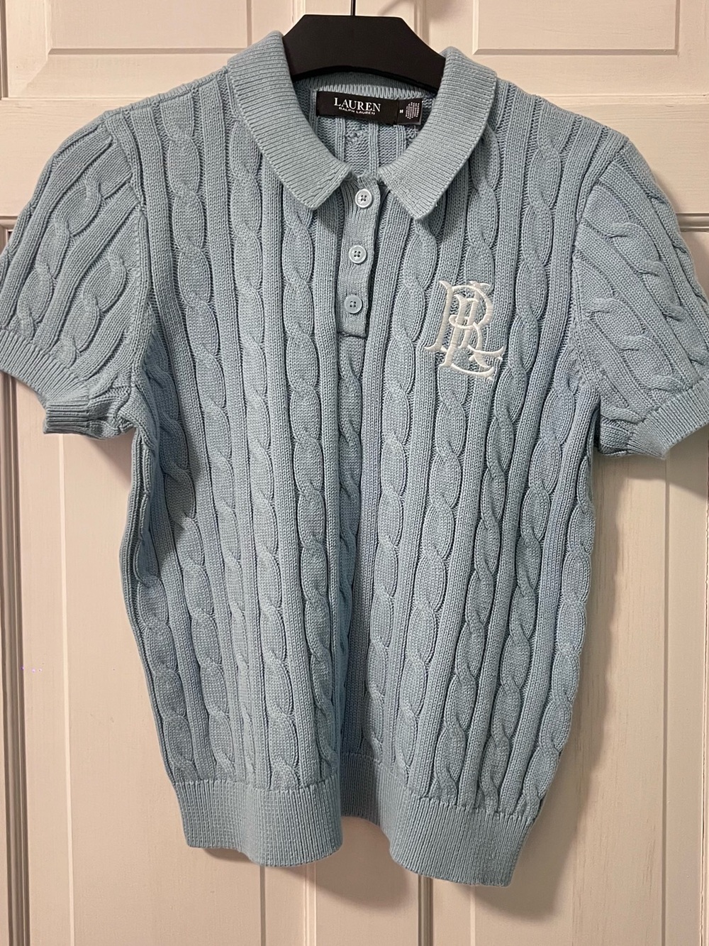 Lauren Ralph Lauren 
Women's Cable-Knit Polo Shirt - Picture 4 of 5